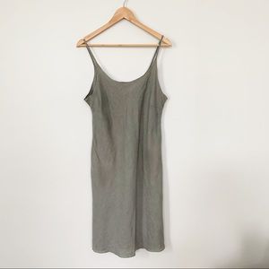 CP Shades Faye Linen Slip Dress Olive